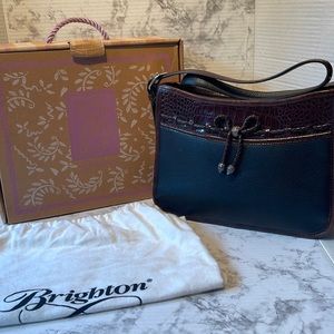 Brighton handbag Emma in Black and Chocolate